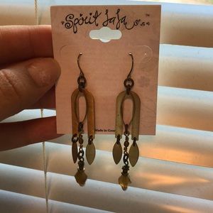 dangle brass earrings